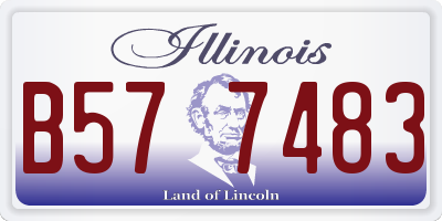 IL license plate B577483
