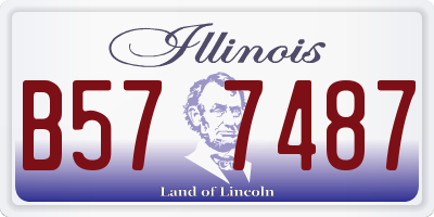 IL license plate B577487