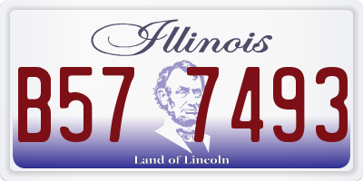 IL license plate B577493