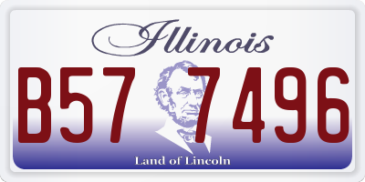 IL license plate B577496