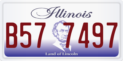 IL license plate B577497