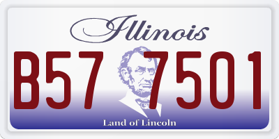IL license plate B577501