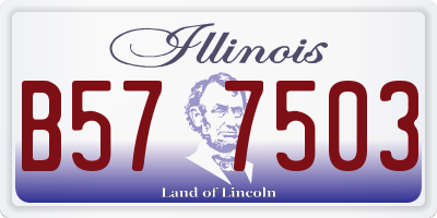 IL license plate B577503