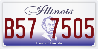 IL license plate B577505