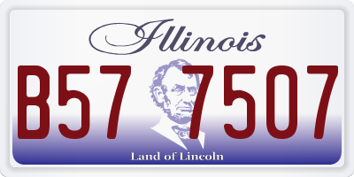 IL license plate B577507