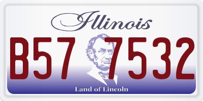 IL license plate B577532