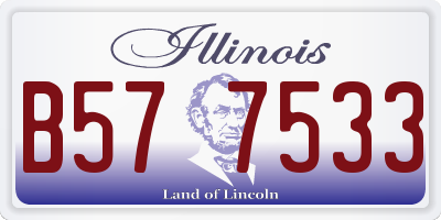 IL license plate B577533