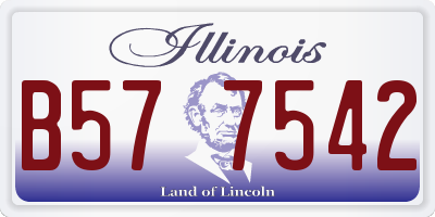 IL license plate B577542