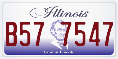 IL license plate B577547