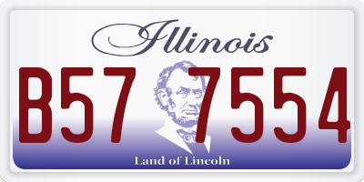 IL license plate B577554