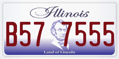 IL license plate B577555