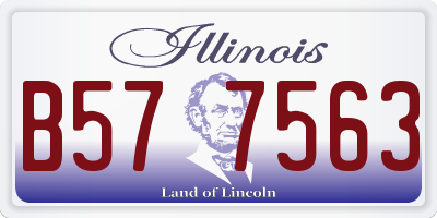 IL license plate B577563