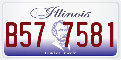 IL license plate B577581