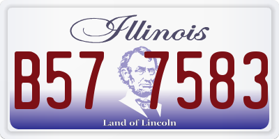 IL license plate B577583