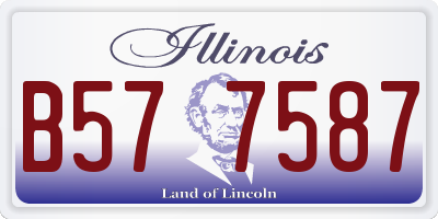 IL license plate B577587