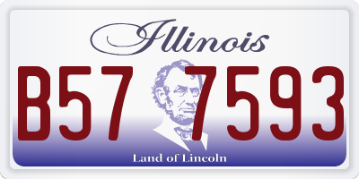 IL license plate B577593