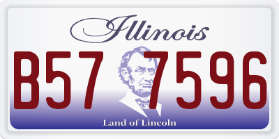 IL license plate B577596
