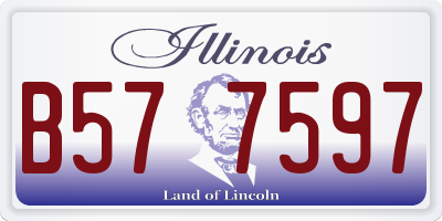 IL license plate B577597