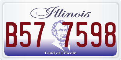 IL license plate B577598
