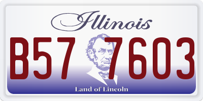 IL license plate B577603