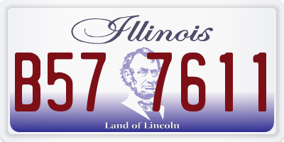 IL license plate B577611