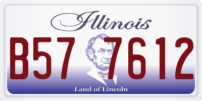 IL license plate B577612