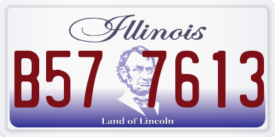 IL license plate B577613
