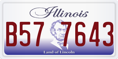 IL license plate B577643