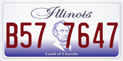IL license plate B577647