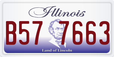 IL license plate B577663