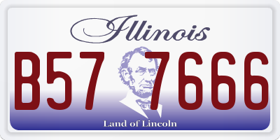 IL license plate B577666