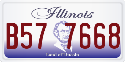 IL license plate B577668