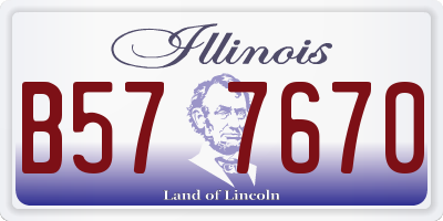 IL license plate B577670