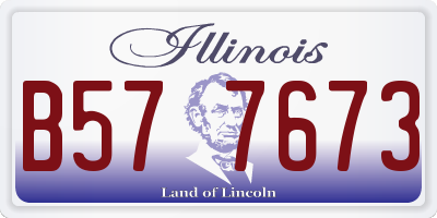 IL license plate B577673