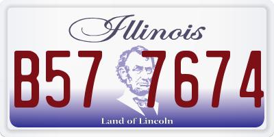 IL license plate B577674
