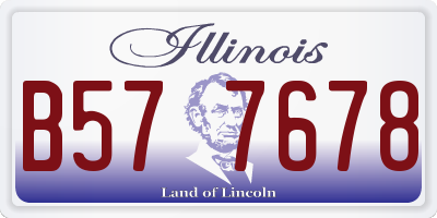 IL license plate B577678
