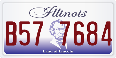 IL license plate B577684