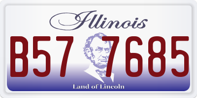 IL license plate B577685