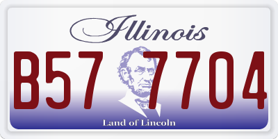 IL license plate B577704