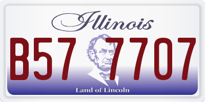 IL license plate B577707