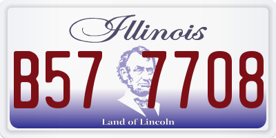 IL license plate B577708
