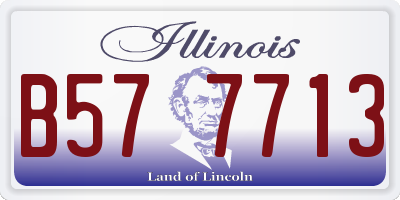 IL license plate B577713