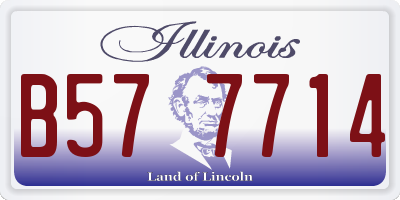 IL license plate B577714