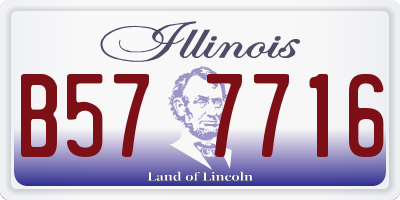 IL license plate B577716