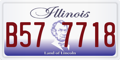 IL license plate B577718