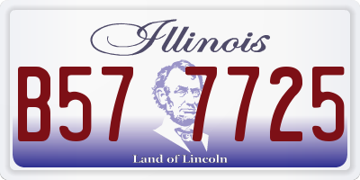 IL license plate B577725