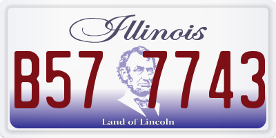 IL license plate B577743