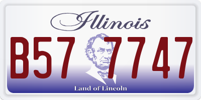 IL license plate B577747