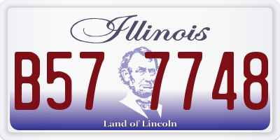 IL license plate B577748