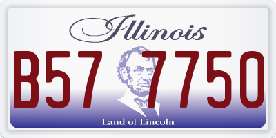 IL license plate B577750